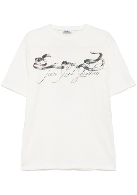 t-shirt printed tattoo unisex  white JEAN PAUL GAULTIER | 25/34-F-TS118I-J090-0500